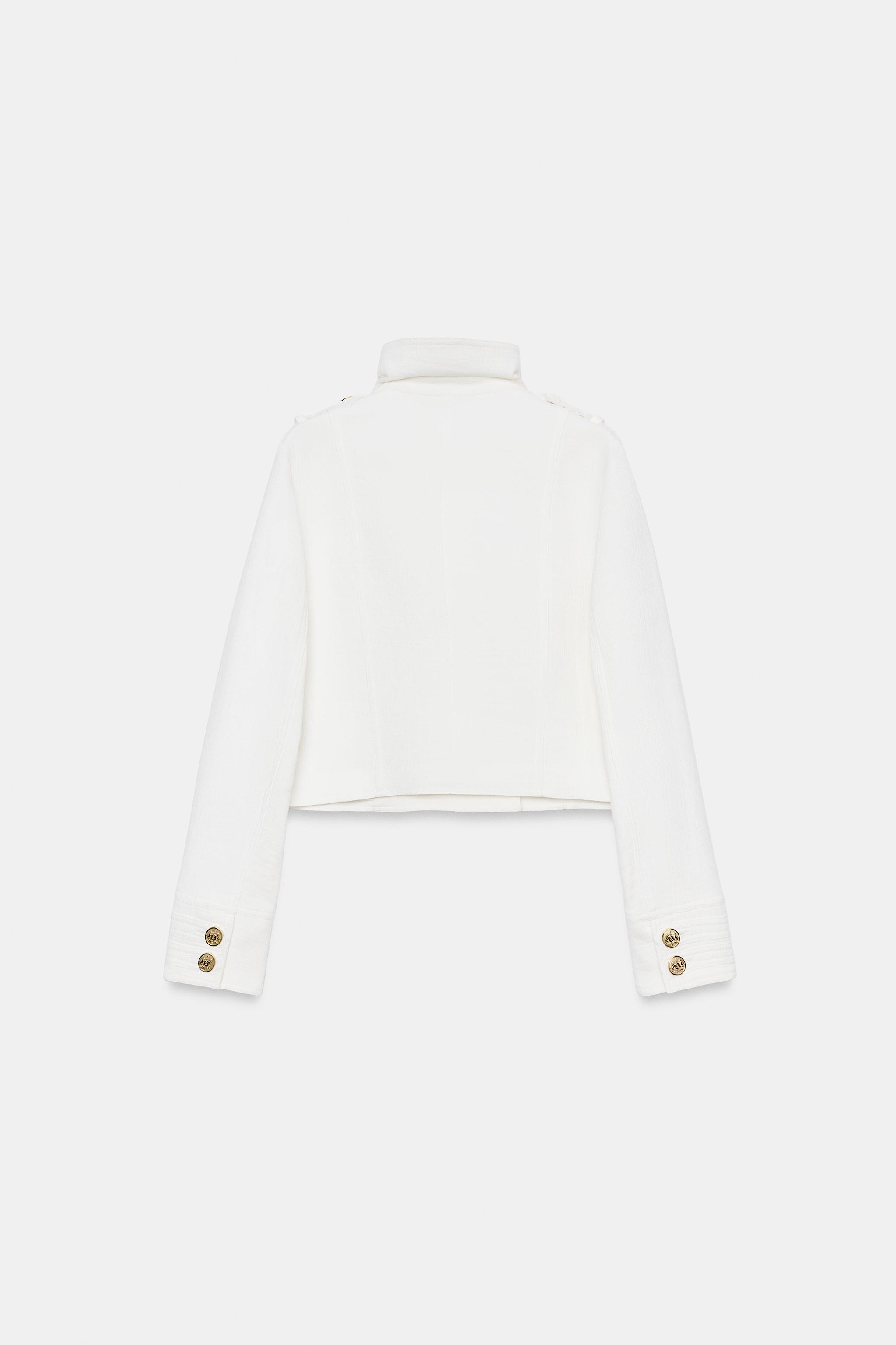 GOLD BUTTON WRAP JACKET